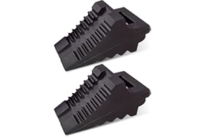 ROBLOCK Solid Rubber Wheel Chocks Heavy Duty Trailer Chock -2 Pack Black, 8.6" Long x 3.7 Wide x 4.7" High for Car, Travel Trailers, RV, Truck, and ATV