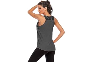 Nekosi Damen Yoga Fitness Tank Top Locker Mädchen Sportshirt Training Jogging Running Shirt Ärmelloses Mesh Zurück Sportbekleidung