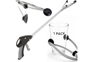 Vive Suction Cup Reacher Grabber - 32 Inch Heavy Duty Mobility Grip Hand Aid - Handle Tool Light Bulb Remover, Long Handled Trash Litter Picker, Garbage Garden Nabber, Extender Arm Pickup (1) (1)