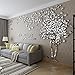Produktbild 3D Riesige Paar Baum DIY Wandaufkleber Kristall Acryl Wandtattoos Wandmalereien Kinderzimmer Wohnzimmer Schlafzimmer TV Hintergrund Home Dekorationen Kunst (Silber-Rechts, S)