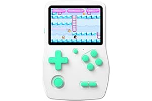 Aojiao 32 Bit Console de Jeux Portables pour Enfants avec 139 Jeux Vidéo, Lecteur de Jeu avec écran IPS de 3,0" Batterie Rechargeable, Jeu de Voyage Cadeaux Jouets pour Garçons Filles (Blanc)