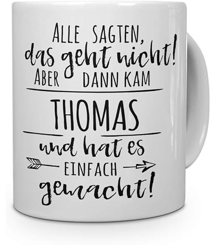 Printplanet Namenstasse „Hasi“ Mit Tagcloud Design – 325 Ml, Spülmaschinenfest, Weißer Steingut-Becher