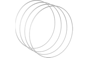 ‎SNTIEECR Sntieecr 4 PCS 30 cm Metall Ring Reifen Silber Metall Makramee Reifen Stahl Floral Handwerk Ringe für die Herstellung Hochzeit Kranz Dekor, Traumfänger und Makramee Weihnachten Wandbehang Handwerk