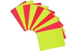 Qianyu Profesjonalne karty sędziego piłkarskiego, czerwone, żółte, ostrzegawcze, kary dla sędziego, akcesoria, ostrzeżenie, wyrzucenie, gra, karty sędziego, do treningu zawodów sportowych (10)