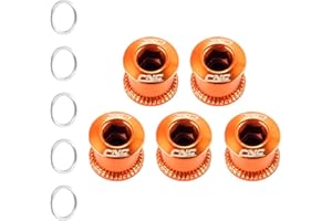 EASTERN POWER 5 Set Tornillos Plato Bicicleta, Tornillos Platos MTB,Tornillos Doble Plato para Shimano/Sram, Acero, Rojo/Negro/Azul/Naranja