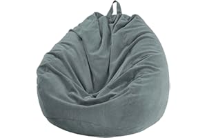 CHICKWING Chickwin Bean Bag Corduroy without Filling, Gaming Bean Bags Chair for Adult Kids, Highback Comfortable Indoor Outdoor Living Room Large Beanbag Seat
