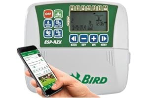 ESP-RZX Programmateur d'arrosage Rain Bird RZXe, 8 zones, pour l’intérieur avec prédisposition Wi-Fi.