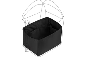 DGAZ Jedwabna luksusowa torebka i torba organizator dla Hermes Picotin 18/22, jedwabisty i gładki organizer (PC18, czarny)