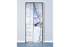 WENT Magnet Wärmeschutzvorhang für Türen 130 x 200 cm, Isolier Schutz Vorhang Geeignet für klimatisierte und beheizte Räume. Kein Bohren für Die Installation Erforderlich.
