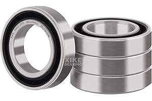XiKe 4 pièces 6802-2RS Roulement à billes 15x24x5mm Acier chromé et Double joint en caoutchou et Pré-lubrifié, 6802RS Roulements à billes à gorge profonde avec joints.
