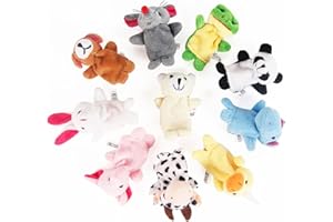 BESTEVERY 10 Stück Fingerpuppen, Baby Finger Puppet Set, Handpuppen Set Tiere, Kleiner Finger Puppet Set, Mini Stofftiere Fingerpuppen, für Geschichte Zeit Kindergeburstag Gastgeschenk Fingerpuppen (A)