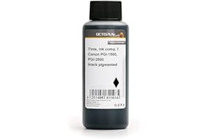 OCTOPUS 250ml d'encre de recharge, encre pour imprimante compatible avec les cartouches Canon PGI-1500, PGI-2500 noir, pour Canon Maxify IB 4000, IB 4050, MB 2000, MB 2050, MB 2300, MB 2350, MB 5000, MB 5050