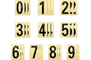 ‎YIKIADA YIKIADA Schwarz 1-9 Zahlen Aufkleber 10 × 5 cm Vinyl Wasserdicht Reflektierend Schilder Selbstklebend Wetterfest Briefkasten Etiketten Hausnummer für Postkasten Tür Fenster 30 Stück