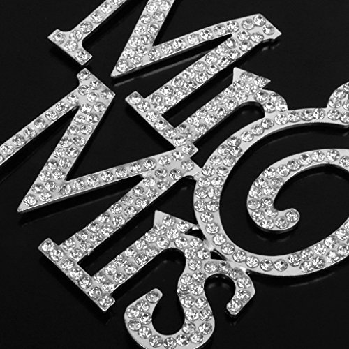 MagiDeal Tortenaufsatz “Mr&Mrs“ Hochzeit Kuchen Aufsatz Topper Kuchen Aufsatz Tortendeko Hochzeit Cake Topper Glitzernd Tortenverzierung Dekoration Tortenstecker Silber - 5