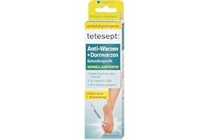 ‎TETESEPT tetesept Anti-Warzen und Dornwarzen Behandlungsstift - Zur Behandlung von Warzen und Dornwarzen an Händen und Füßen - Schneller und effektiver Stift gegen Warzen - 1 x 2 g