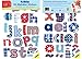 Alphabet Boy's Nursery and Bedroom Wall Stickers - Lower Case (Red White and Blue)