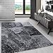 Produktbild Modern designer Teppich für Wohnzimmer kariert Vintage Schwarz Weis 8004, Maße:160x230 cm