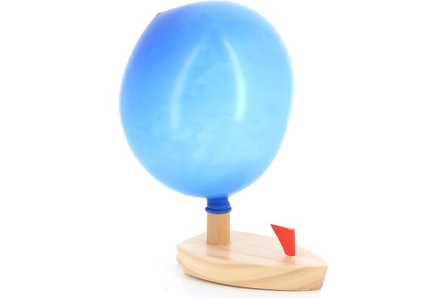 Vilac Balloon Powered Wooden Boat, Boat (14 x 5.5 x 6 cm)