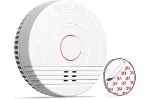 Andyssey Batterie Rauchmelder mit Magnethalterung, Zertifiziert DIN EN14604, Feueralarm mit Fotoelektrischem Sensor, 85 dB Alarmlautstärke, 1 Stück