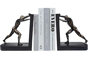 EACHAVE Sostegni per libri decorativi in resina a forma di androide, fermalibri antiscivolo per libri pesanti, eleganti decorazioni per scaffali per la casa, l'ufficio e lo studio