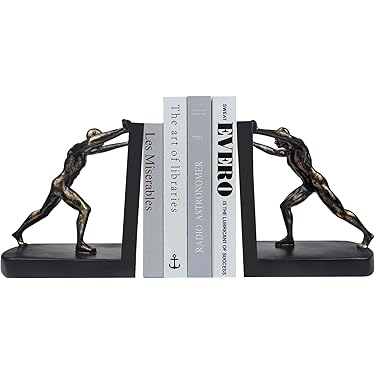 Fermalibri Decorativi Marilyn Balvi In Metallo Nero - Design Originale Per Libreria - Foto 2