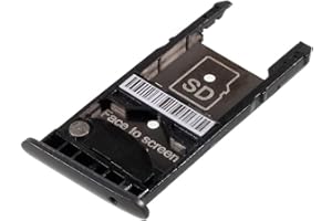jbTec Dual SIM-Tray/SD-Card Karten-Halter kompatibel mit Motorola Moto G5 Plus - Slot Schlitten Rahmen, Farbe:Schwarz
