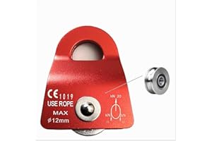 Tread star Seilrolle Umlenkrolle Hochleistungs-Seilrolle Aus Aluminiumlegierung Für Das 12-mm-Klettern Einseil-Riemenscheibenblock für 12-mm-Seilklettern