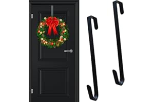 HONGECB Crochet de Porte pour Couronne de Noel Lot de2 - 31cm Crochets de en Acier Inoxydable Robuste Couronne de Porte,Support Idéal pour Décorations Festives Intérieures et Extérieures sur Porte d'Entrée
