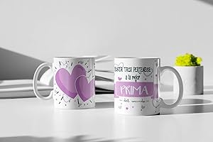 SAQUITOMAGICO Esta Taza Pertenece al/a la Mejor del Mundo!!!!.-Taza Regalo para Esa Persona Especial Que Tanto Quieres (Prima)
