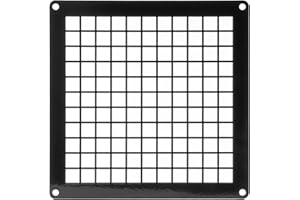 Repa Market 150 x 150 mm czarna stal ocynkowana prostokątna kratka wentylacyjna do raczkowania - osłona wentylacyjna wylotu wlotu - uniwersalna metalowa siatka chroniąca powietrze