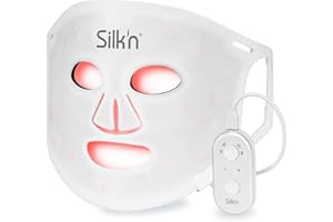 SILK'N Silk’n Masque LED pour le visage - 2025 edition - Soin du visage LED - Masque de beauté anti-rides, collagène, lifting et anti-âge - Skincare avec 4 types de lumière - Pour femme et homme - Blanc