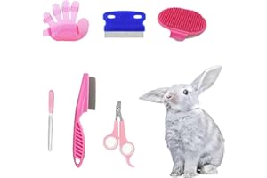 WPNCYK 6-Piece Pet Grooming Kit with Bunny Nail Clippers - Safe Tools for Guinea Pigs and Small Animals