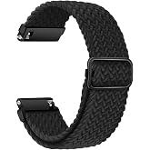 20 mm 22 mm Nylon Braided Strap Elastic Replacement Strap with Quick Release Compatible with Smartwatches and Watches Adjustable Watch Strap for Men and Women