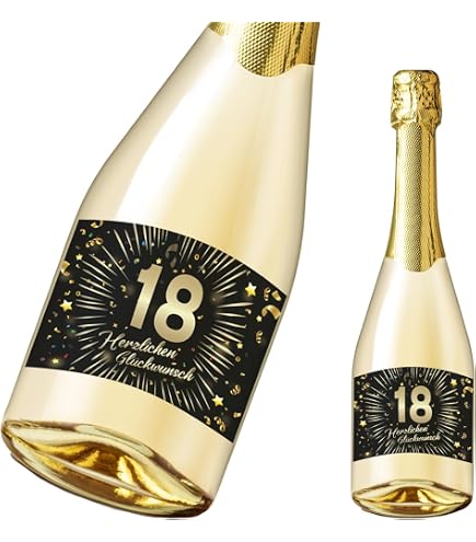 Aufkleber Flaschenetikett „Alles Gute Zum Neuen Heim“ – Gold, Elegant