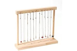 Dreamhousey Présentoir à Bijoux pour Colliers, Pendentifs, Support de Rangement, Accessoires de Présentation pour Bracelets (Couleur Bois)