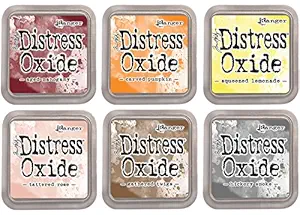 Tim Holtz Distress Oxide Ink Pads - 2018 Release - Warm and Neutral Tones - 6 Ink Pad Set