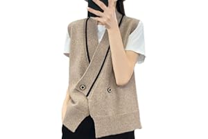 Alloaone Ärmellose Gestrickte Kaschmirweste Für Damen Mit V-Ausschnitt