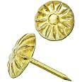 Clavos Decorativos Antiguos Dorados - 100 Unidades, 11 Mm, Para Tapicería Y Muebles