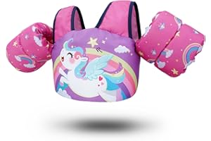 Zeraty Gilet da Bagno per Bambini Galleggianti per Bambini Bambini Nuoto Fascia da Braccio con Imbracatura a Spalla Braccio Wings,Nuoto Aids Giacca per 20-50 lbs/2-6 Anni Ragazzi/Ragazze