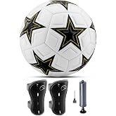 3l&uuml; Set Futbol Topu Tekmelik Şampiyonlar Ligi Pompalı Sert Zemin Halı Saha Futbol Topu New Black No5