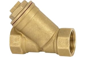 KNM TRADE Schrägfilter Messing Y‑Filter 1 1/4 (5/4") Zoll – rostfreier Einsatz, montierbar vertikal/horizontal – für Trinkwasser, Heizung & Warmwasser