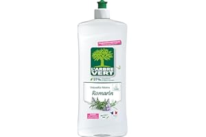 L'Arbre Vert Vaisselle Mains Ecolabel Romarin - Hypoallergénique - 97% d'ingrédients d'origine naturelle - 750mL