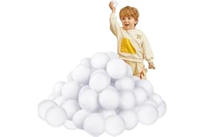 YAYAFUNFUN 30 Stück Schneebälle Weihnachten, Weiß Künstliche Schneebälle zum Werfen 5cm, Schneeballschlacht für Kinder Erwachsene Familie, Weich Plüsch Schneeball zum Aufhängen für Weihnachtsbäume Dekoration