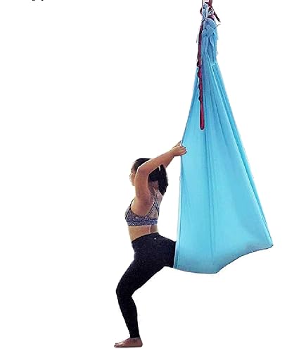 Amaca Aerea Per Yoga E Pilates - 5m Elasticizzata, Con Moschettoni E Catena - Foto 6