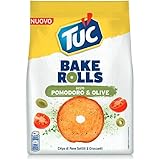 Tuc Bake Rolls, Gusto Pomodoro e Olive, Chips di Pane Cotte al Forno, Sottili e Croccanti, 150g