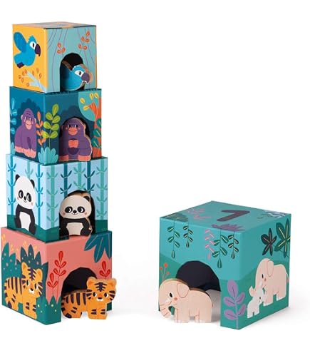 Janod - Jeu d'Équilibre en Bois FSC - Thème Écosystème - 12 Figurines en Bois + 2 Socles - Jeu d'Éveil et Premier Age - Partenariat WWF - Dès 24 Mois, J08642 Janod - Jeu d'Équilibre en Bois FSC - Thème Écosystème - 12 Figurines en Bois + 2 Socles - Jeu d'Éveil et Premier Age - Partenariat WWF - Dès 24 Mois, J08642