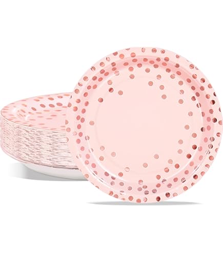 DHAIQC 50 stuks papieren borden, witgoud, 18 cm, met gouden rand, wegwerpborden voor verjaardag, bruiloft, jubileum