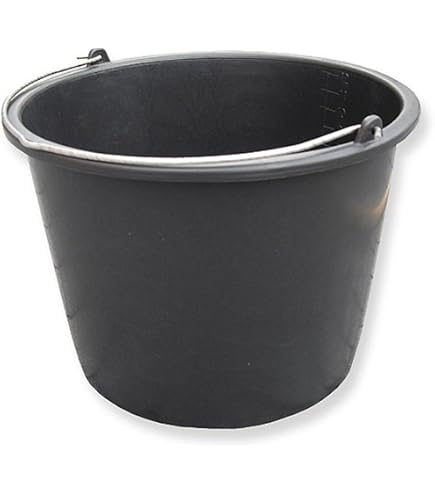 5 x Mörtelkasten Mörtelkübel Maurerkasten Pflanzkübel Mörteleimer Maurereimer (90 l rund) Garten