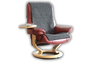 ‎K. & N. SCHURWOLLE Schurwoll-Sessel- oder Sofaläufer, Anthrazit, Flor aus 100% Schurwolle, Maße ca. 160 x 50 cm