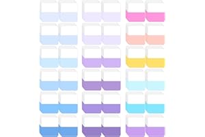 HUATEEN Index Tabs,360 Pcs Colored Book Sticky Index Tabs Self Adhesive Writable and Repositionable Page Markers Labels Suspension File Tabs for Home Office Notebooks File Classification Folders